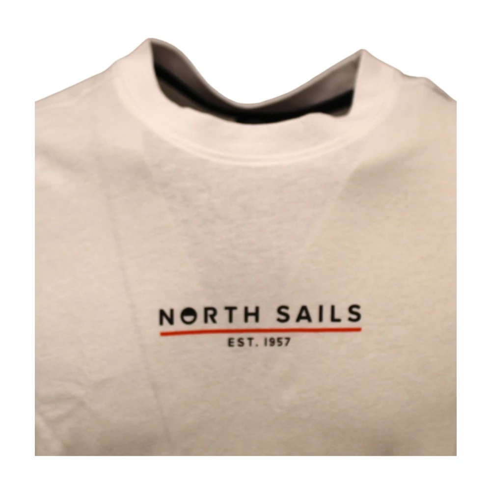 North Sails Korte mouw T-shirt voor mannen White Heren