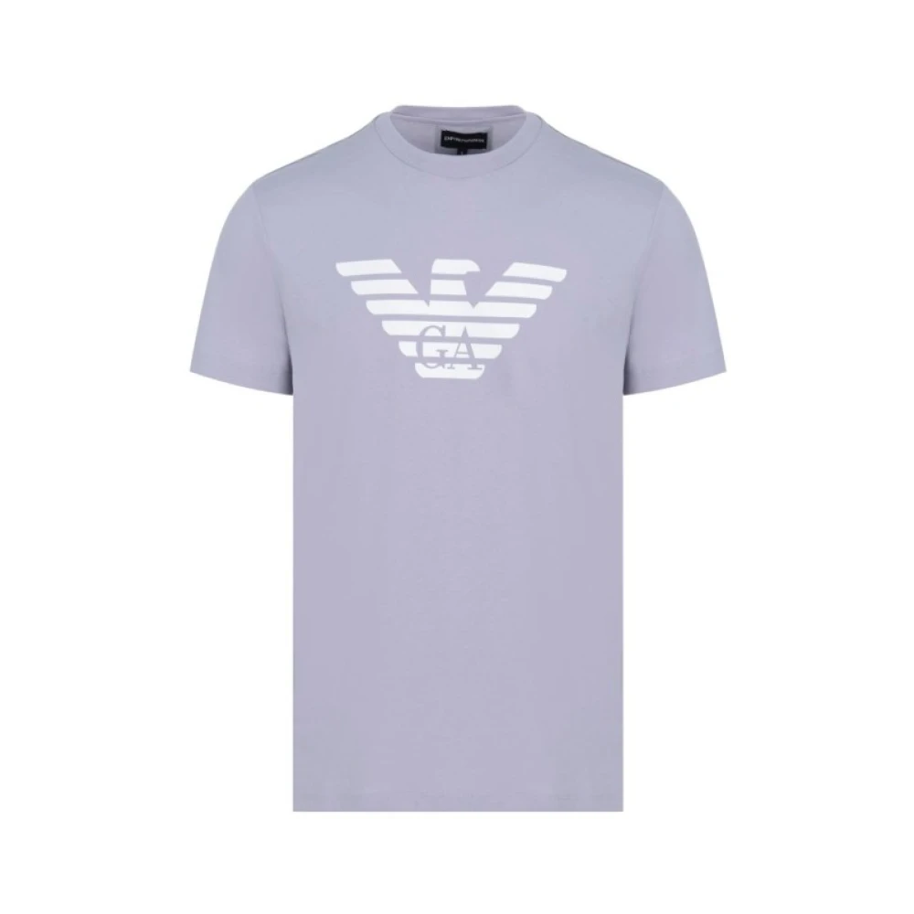 Armani Adelaar Logo Lavendel T-shirt Purple Heren