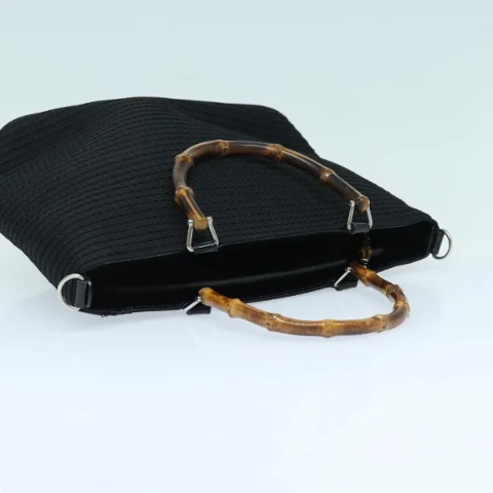 Gucci Vintage Pre-owned Canvas handbags Black Dames
