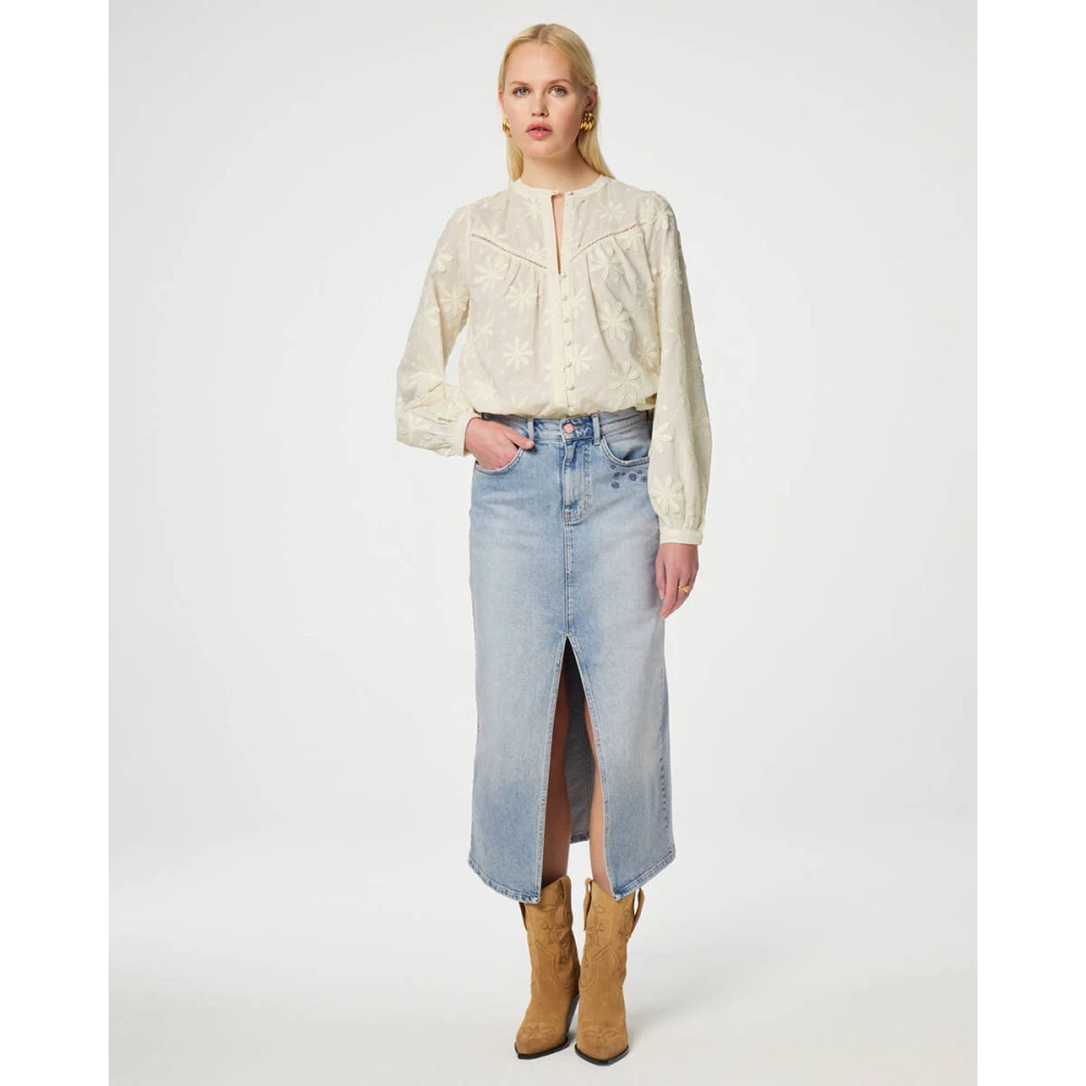 Fabienne Chapot Fiore Lange Mouw Blouse Beige Dames