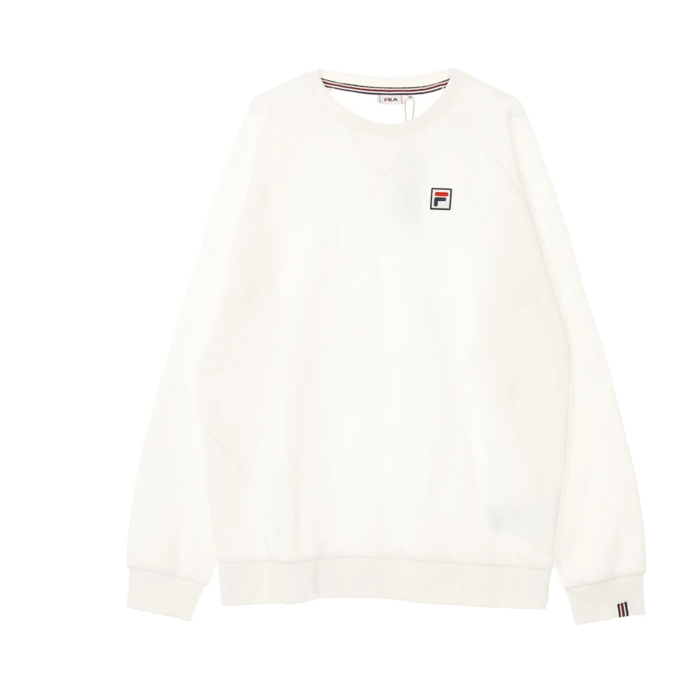 Fila Uomo Bianco - Felpa Leggera Con Collo A Giro - Sweatshirts & Hoodies - L