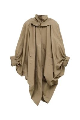 Oversized Cape Coat med hög krage