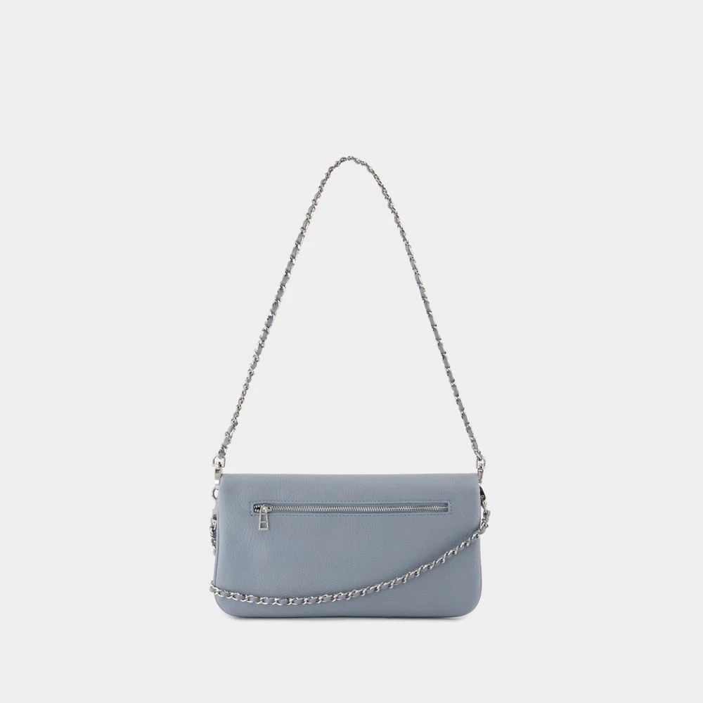 Zadig & Voltaire Blauwe Leren Crossbody Tas met Ketting Blue Dames