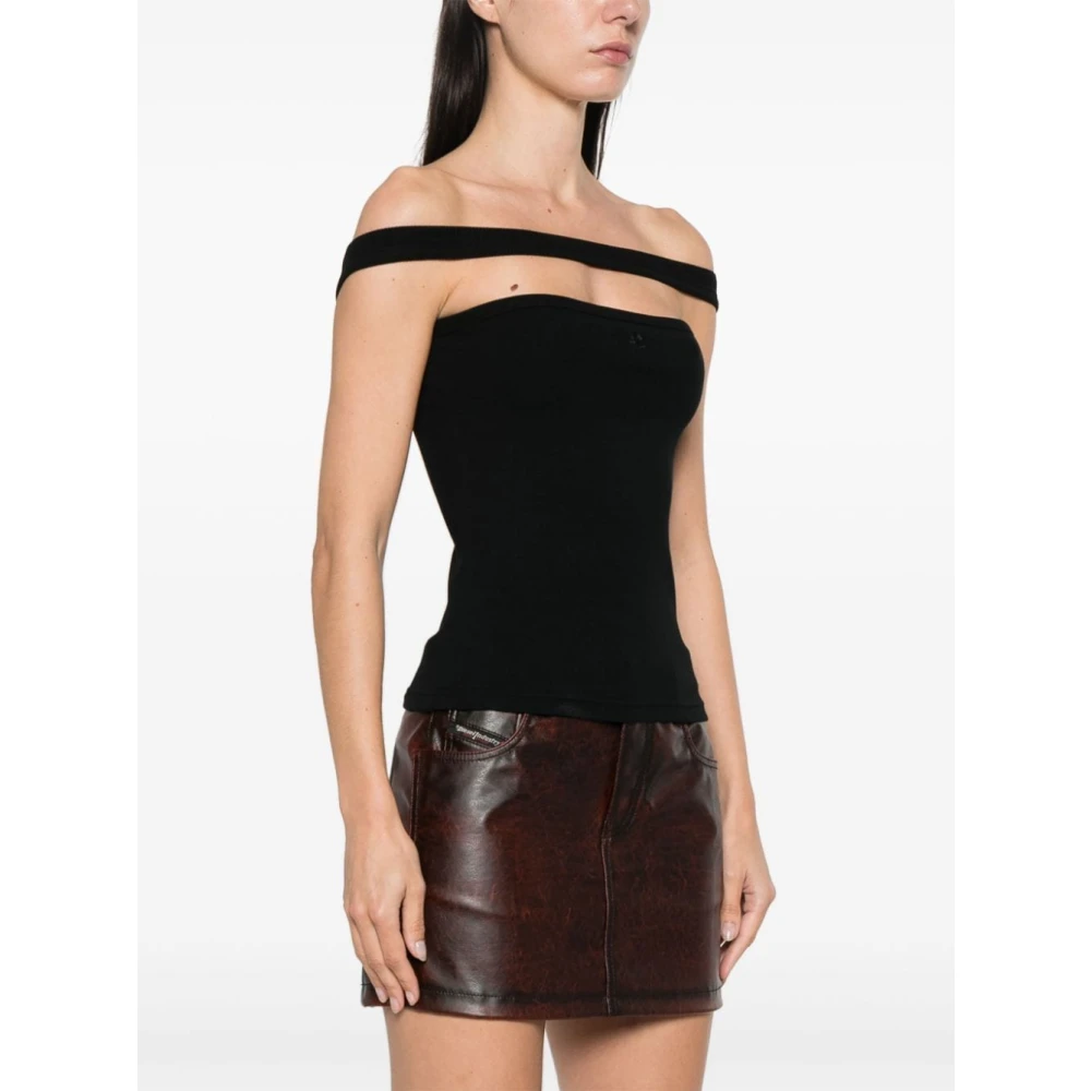 Courrèges Sleeveless Tops Black Dames