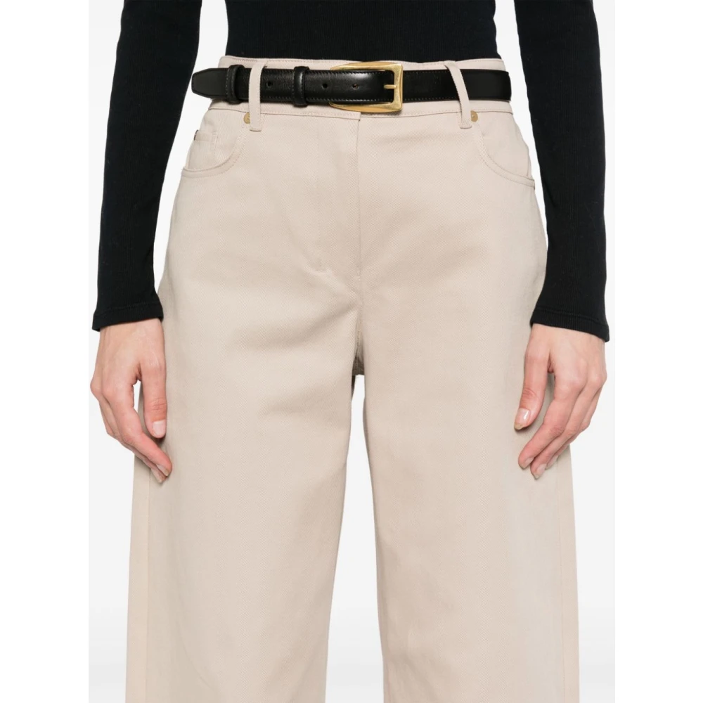 Max Mara Beige Broek Elegant Katoenmix Beige Dames