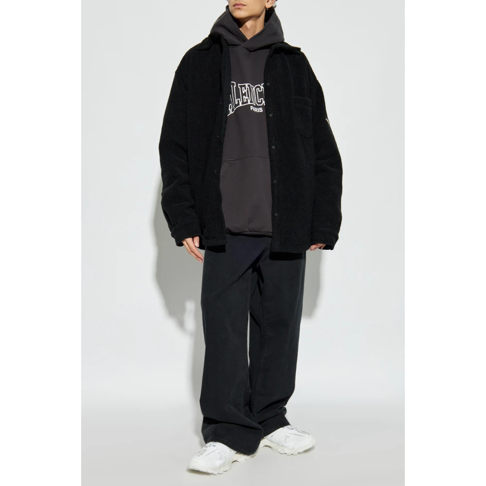 Balenciaga I Love Paris & Hoodie Large Fit Gray Heren