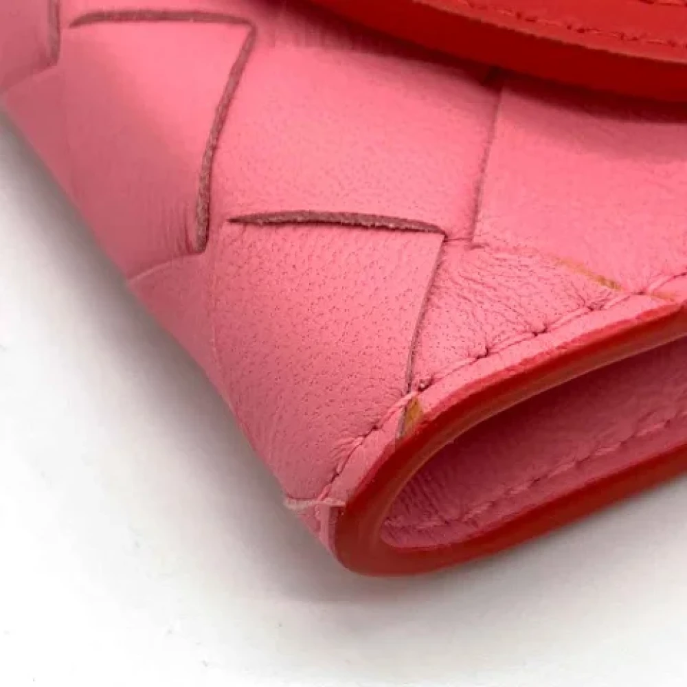 Bottega Veneta Vintage Pre-owned Leather wallets Red Dames