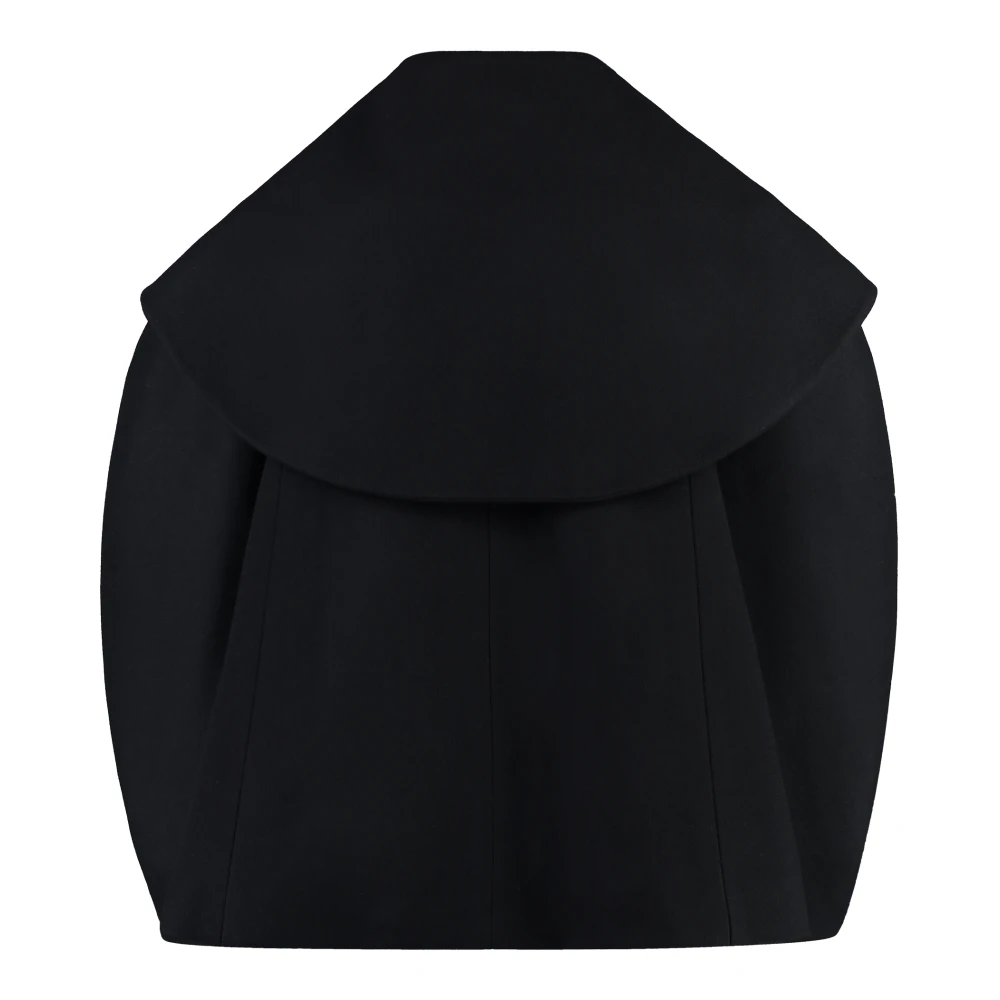 Nina Ricci Wollen Blend Maxi Jas Black Dames