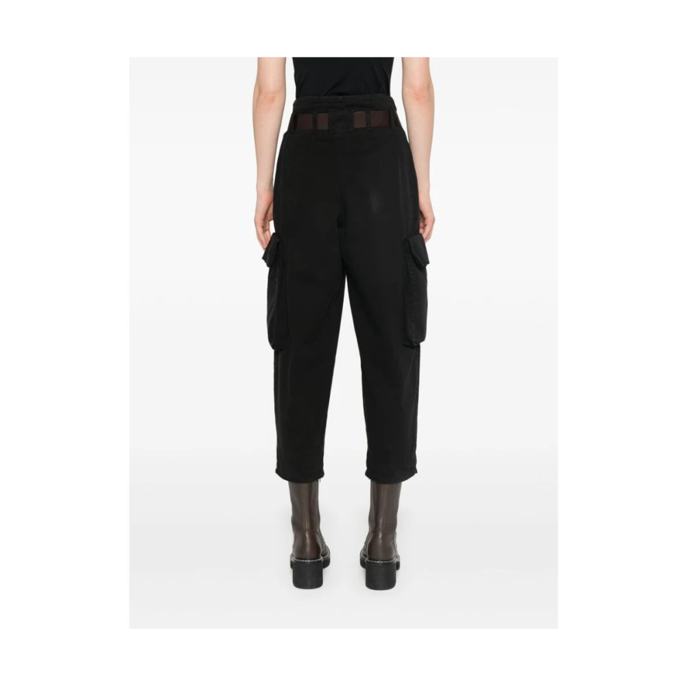 pinko Cargo Zak Hoge Taille Broek Black Dames