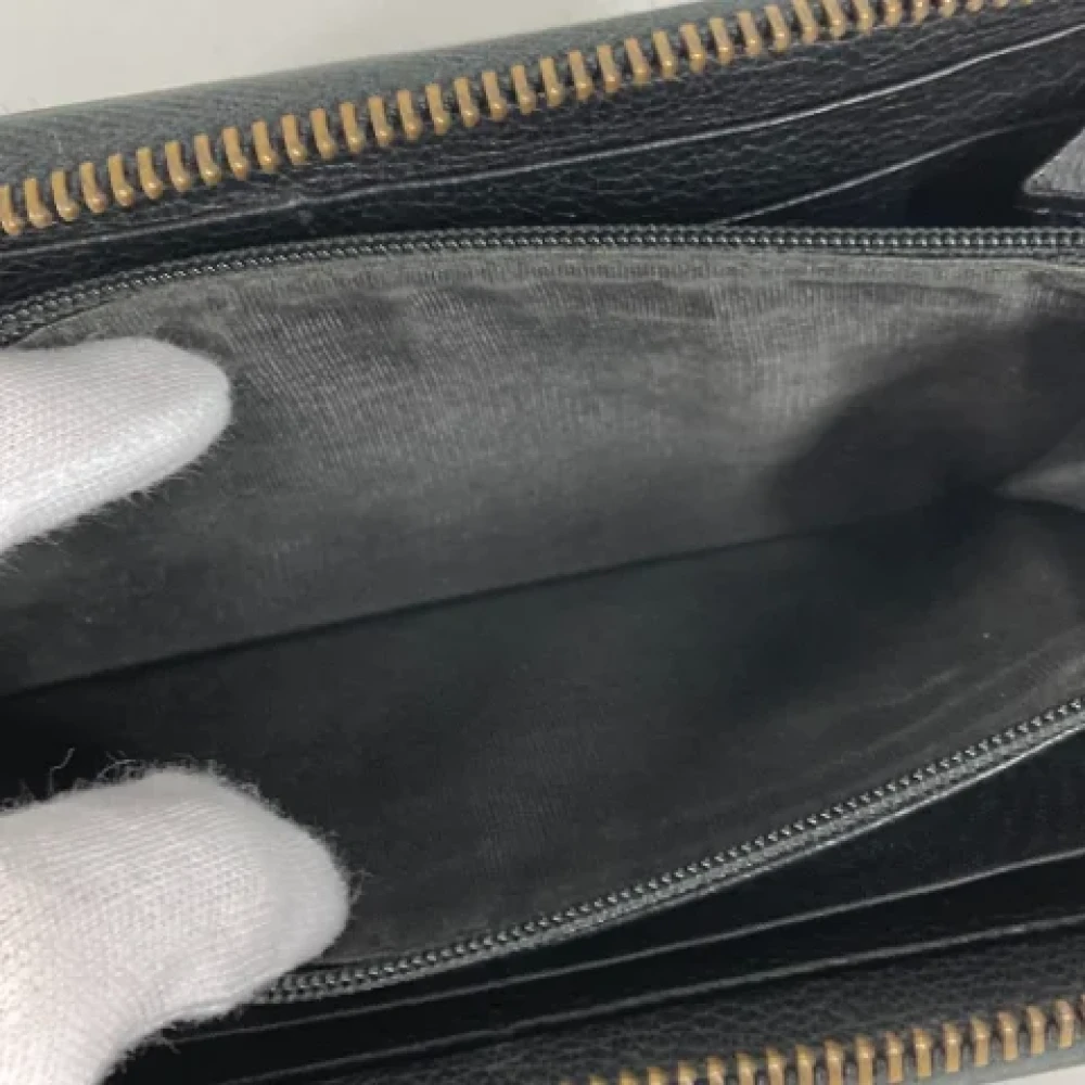 Gucci Vintage Pre-owned Leather wallets Black Dames