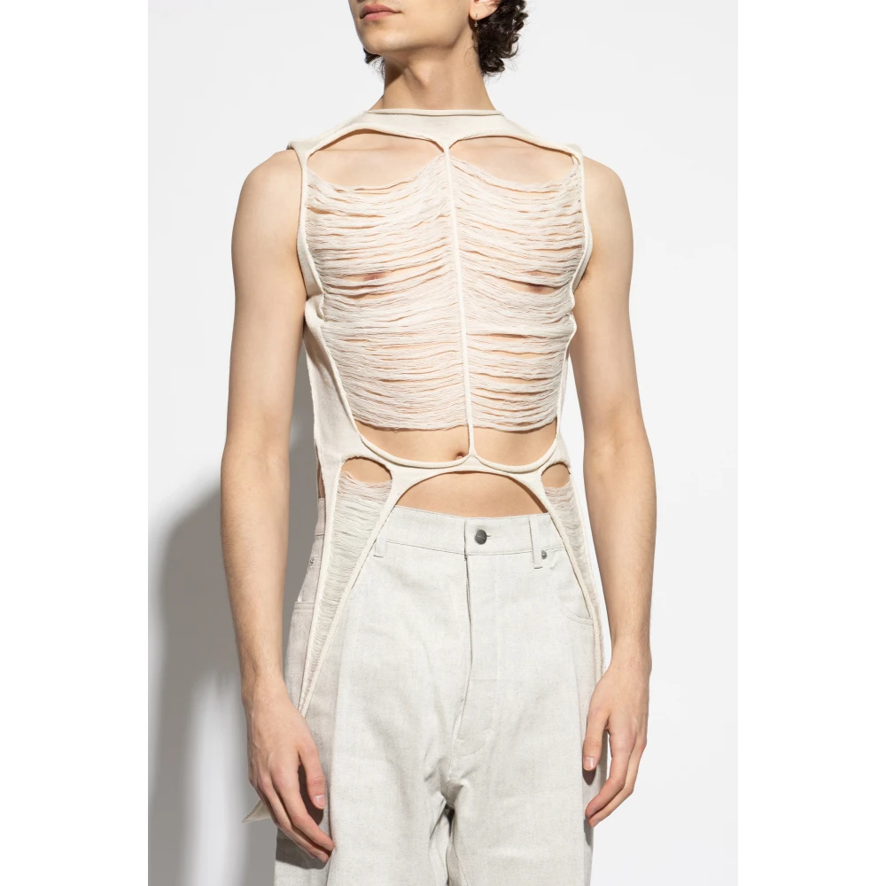 Rick Owens Wollen Top Beige Heren