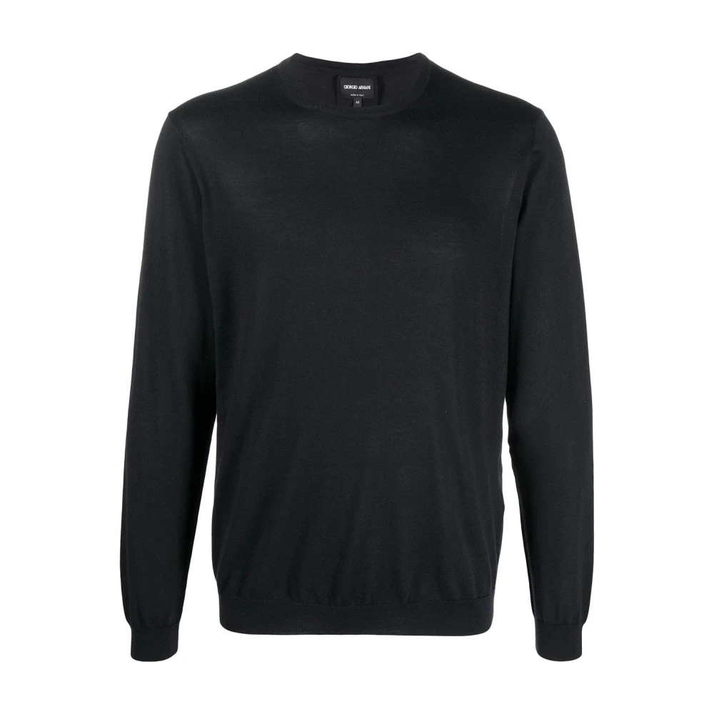 Giorgio Armani Elegante Blauwe Heren Sweatshirt Blue Heren