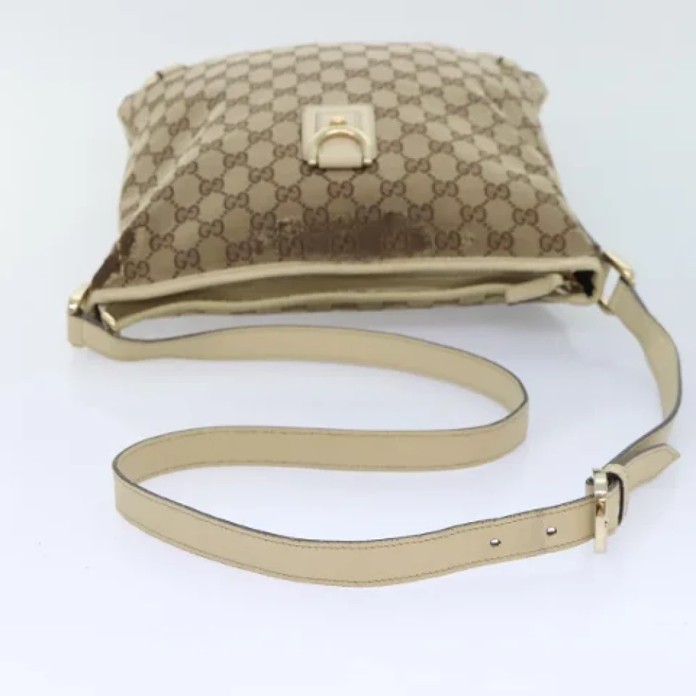 Gucci Vintage Pre-owned Canvas gucci-bags Beige Dames