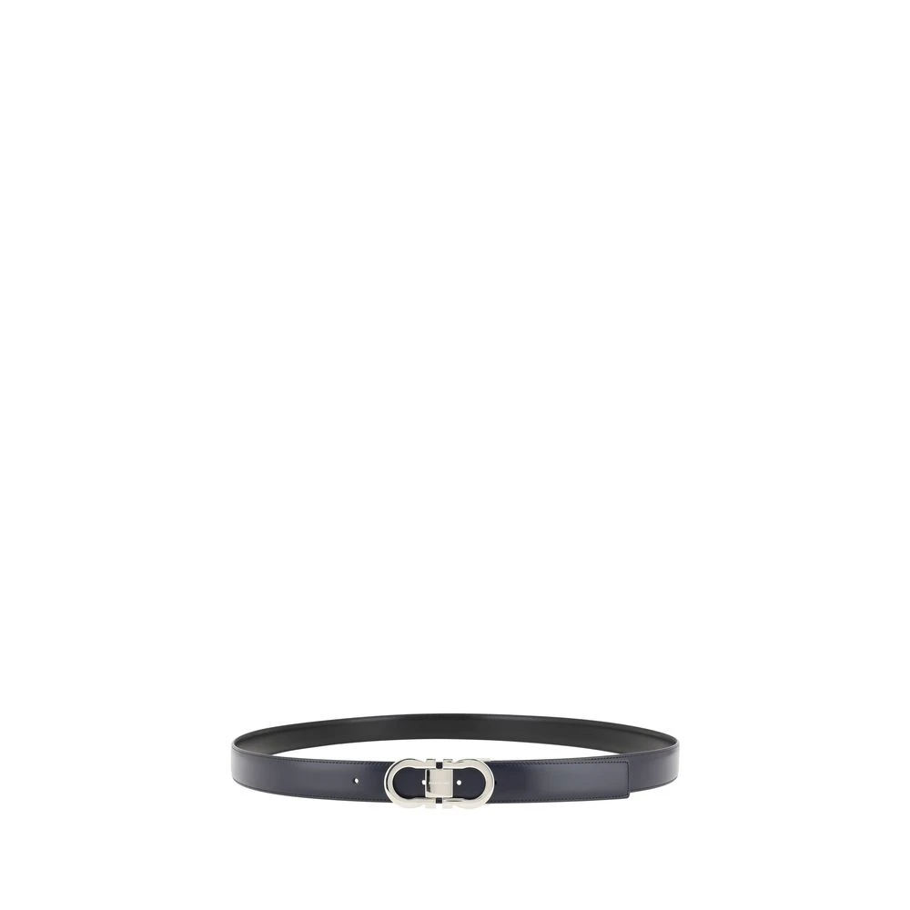 Salvatore Ferragamo Omkeerbare Leren Riem met Iconische Gesp Black Heren