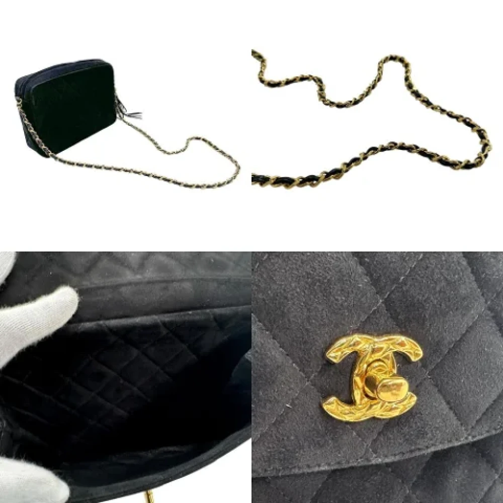 Chanel Vintage Pre-owned Suede chanel-bags Black Dames