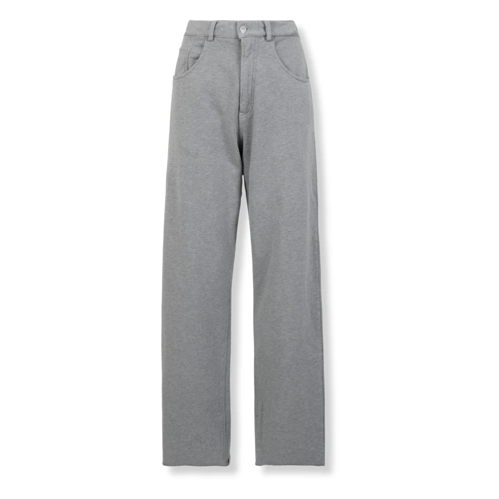 Mm6 Maison Margiela Donna Grigio Cotton Trousers