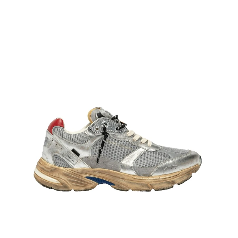 Crime London Zilveren Sneakers Fugitive 9094 Heren Schoenen Grijs