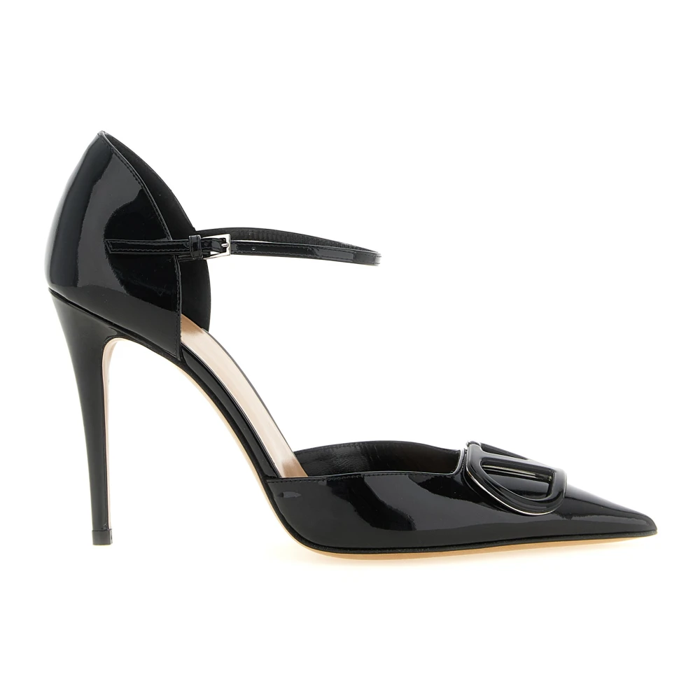 Valentino Garavani Black Pumps, Female, 4 Uk, Vlogo D'orsay Pump