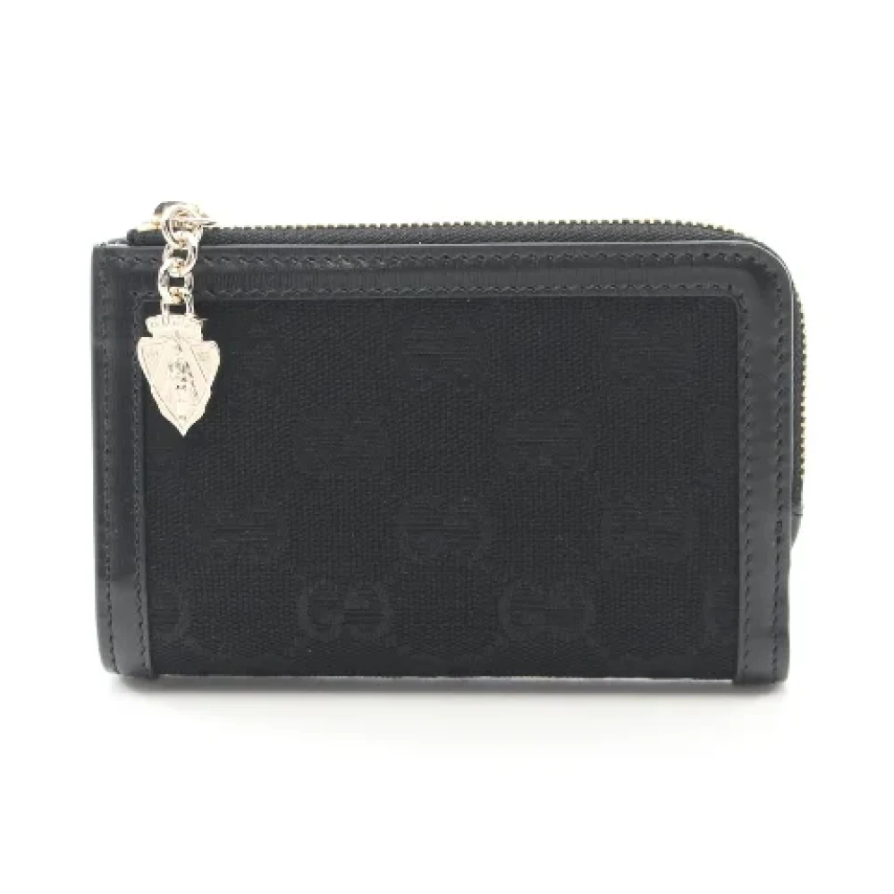 Gucci Vintage Pre-owned Cotton wallets Black Dames