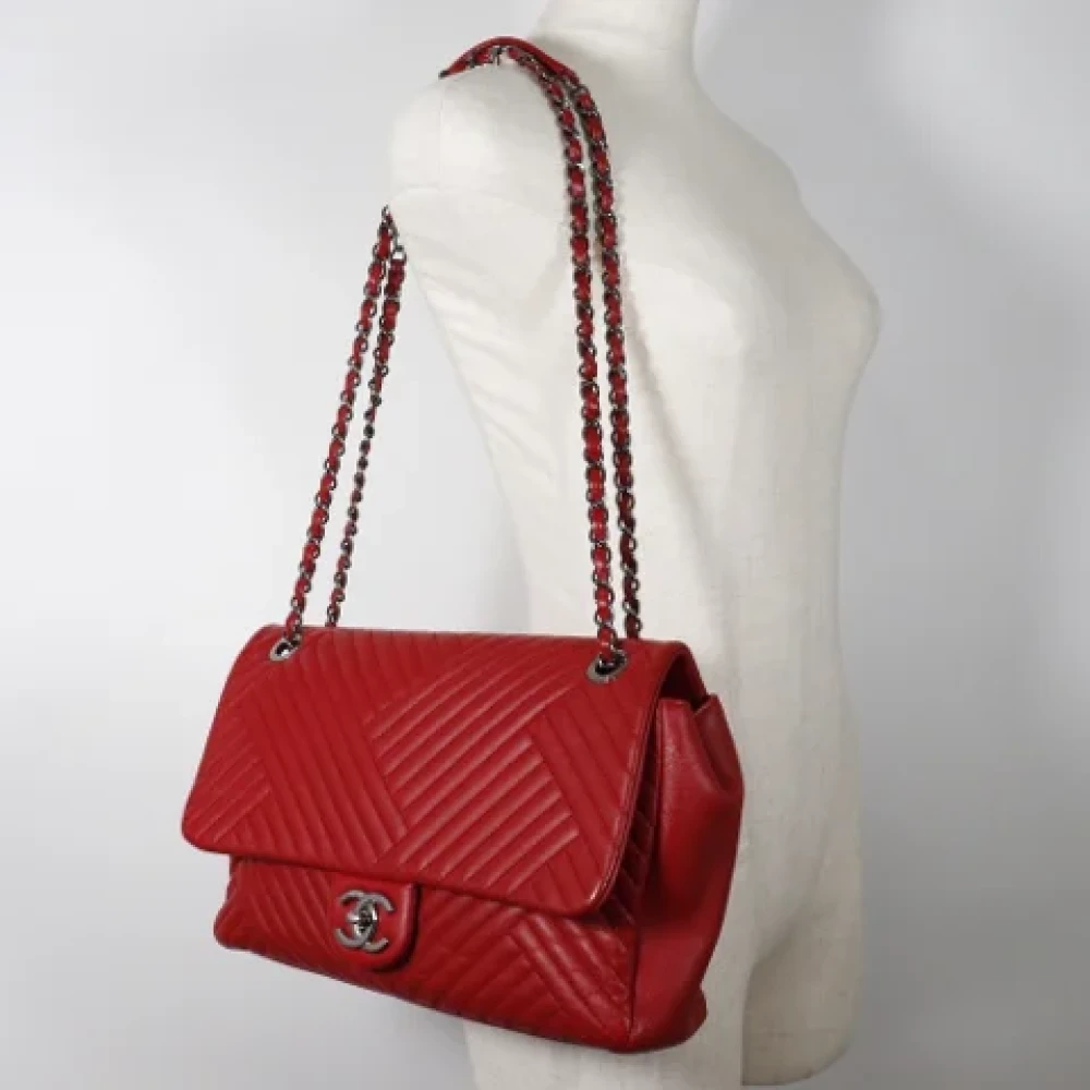 Chanel Vintage Pre-owned Leather chanel-bags Red Dames