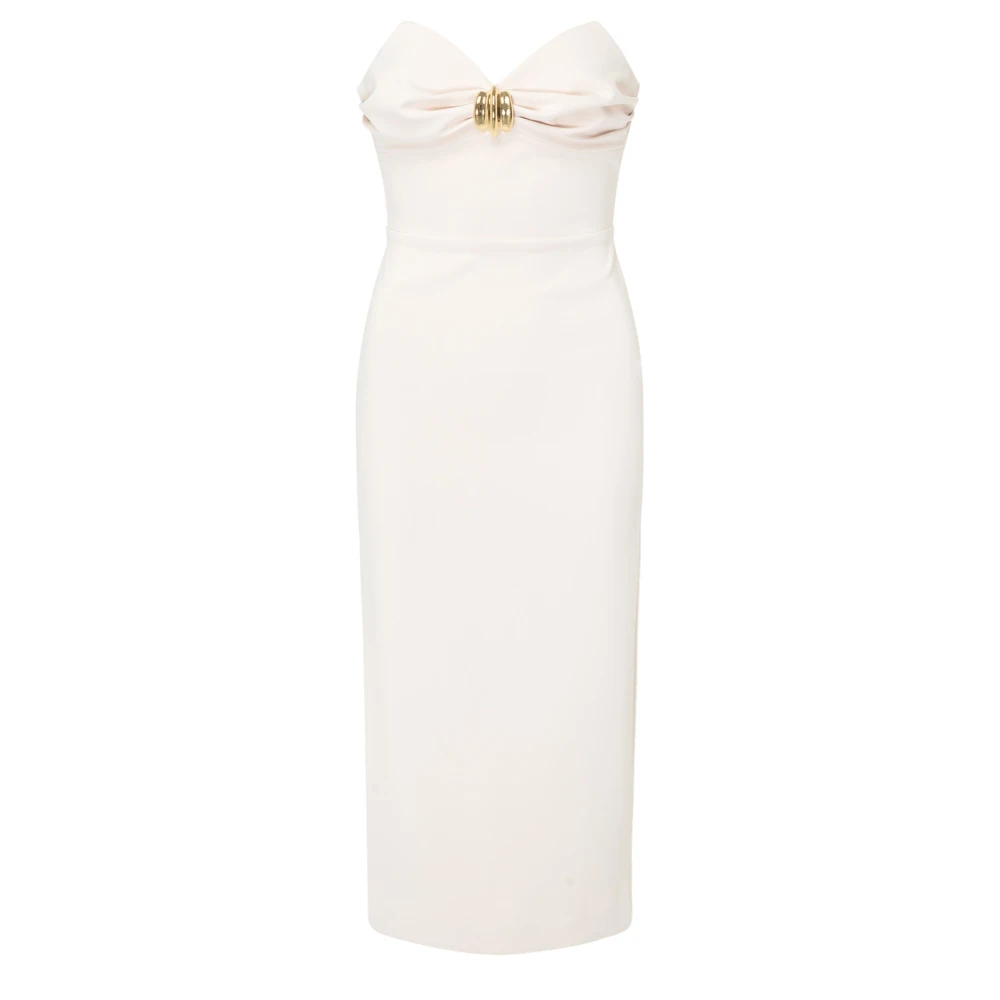 Elisabetta Franchi Boter Gele Jurk Ab76951E2-193 Beige Dames