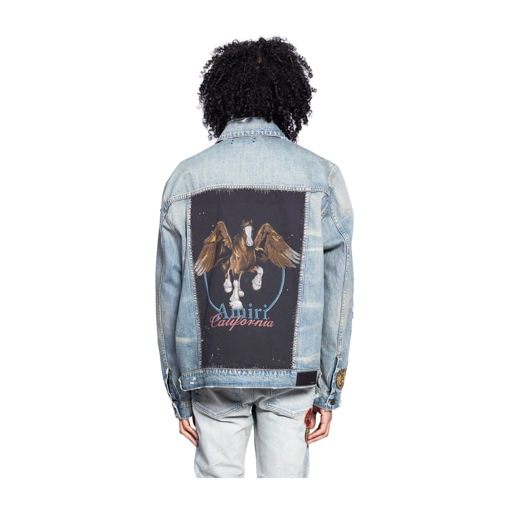 Amiri Vintage Trucker Jacket Antique Indigo Blue Heren