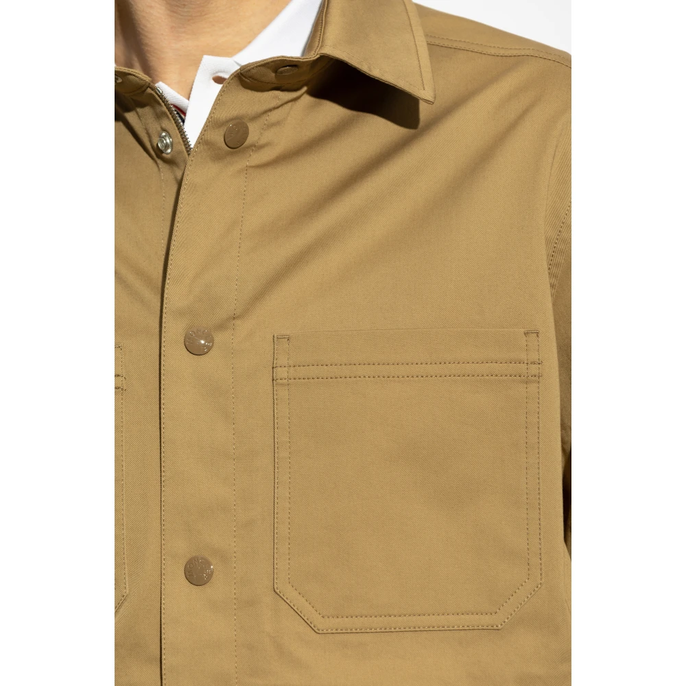 Moncler Katoenen overhemd Beige Heren