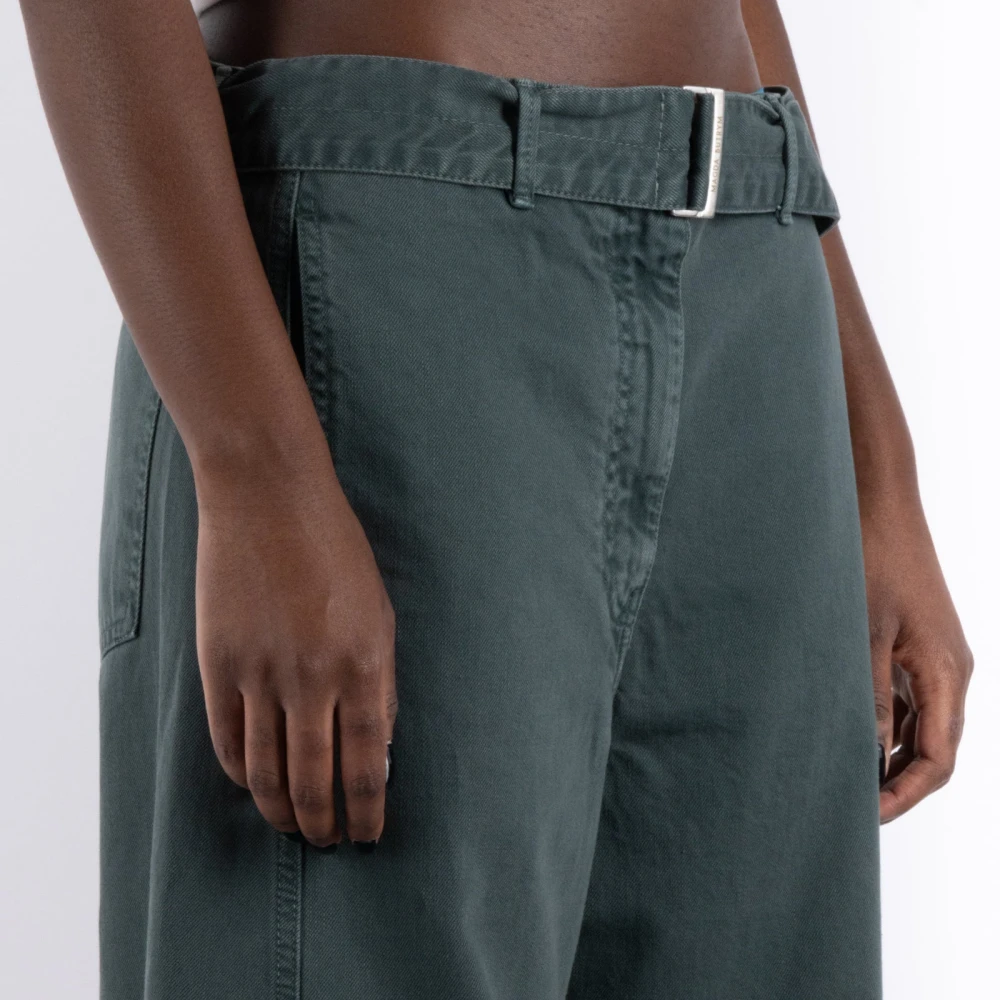 Magda Butrym Groene Katoenen Jeans Green Dames