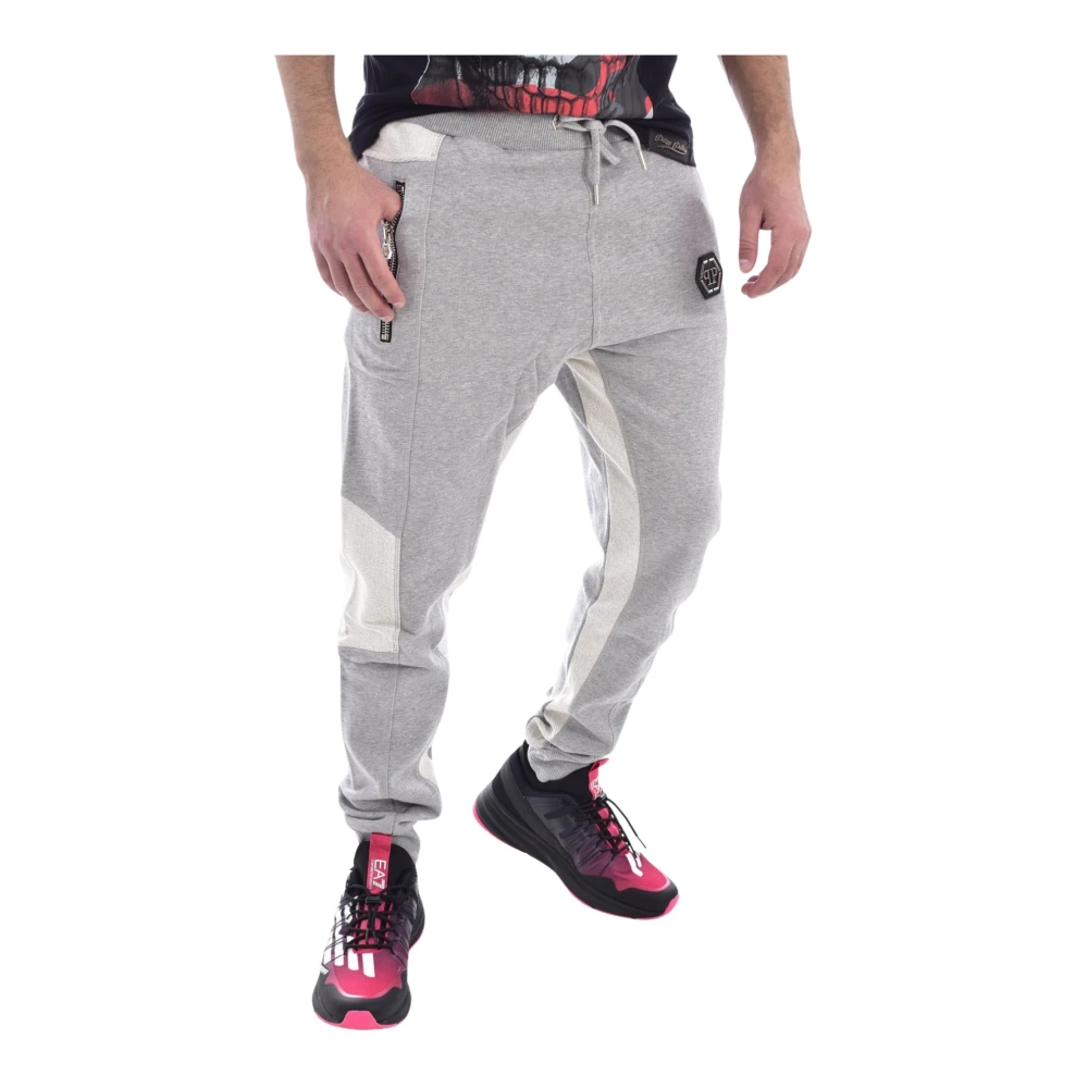 Philipp Plein Katoenen Sportbroek Grijs Gray Heren