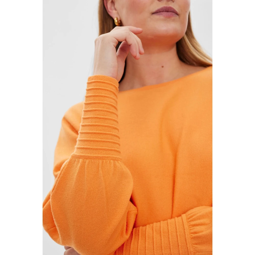 Freequent Round-neck Knitwear Orange Dames