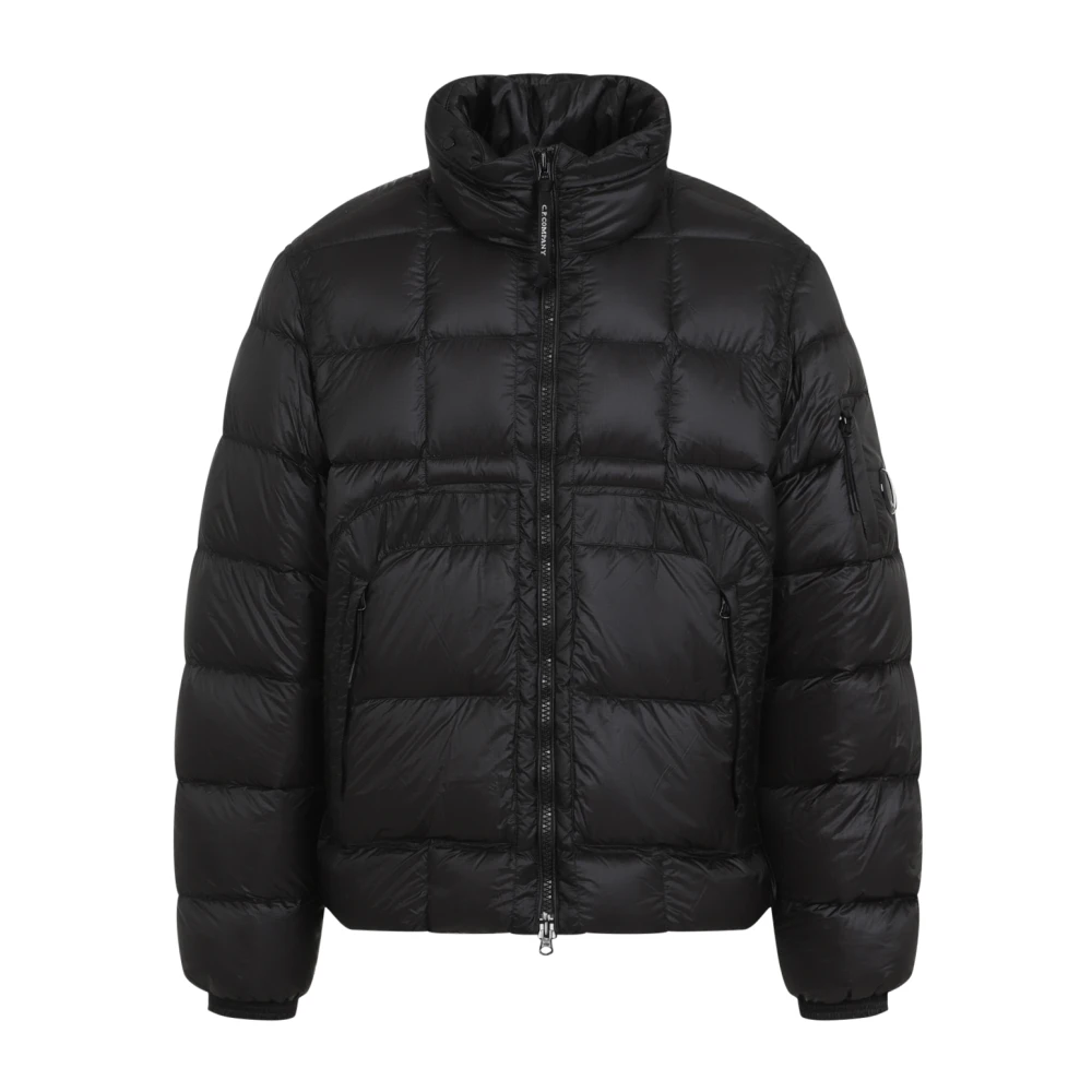 C.P. Company Zwarte Gewatteerde Jas Zonder Capuchon Black Heren