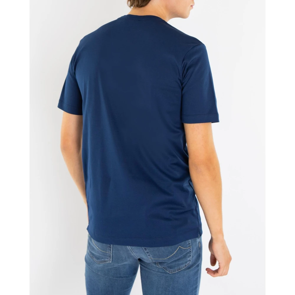 Valenza Interlock Supima T-shirt in wit Blue Heren