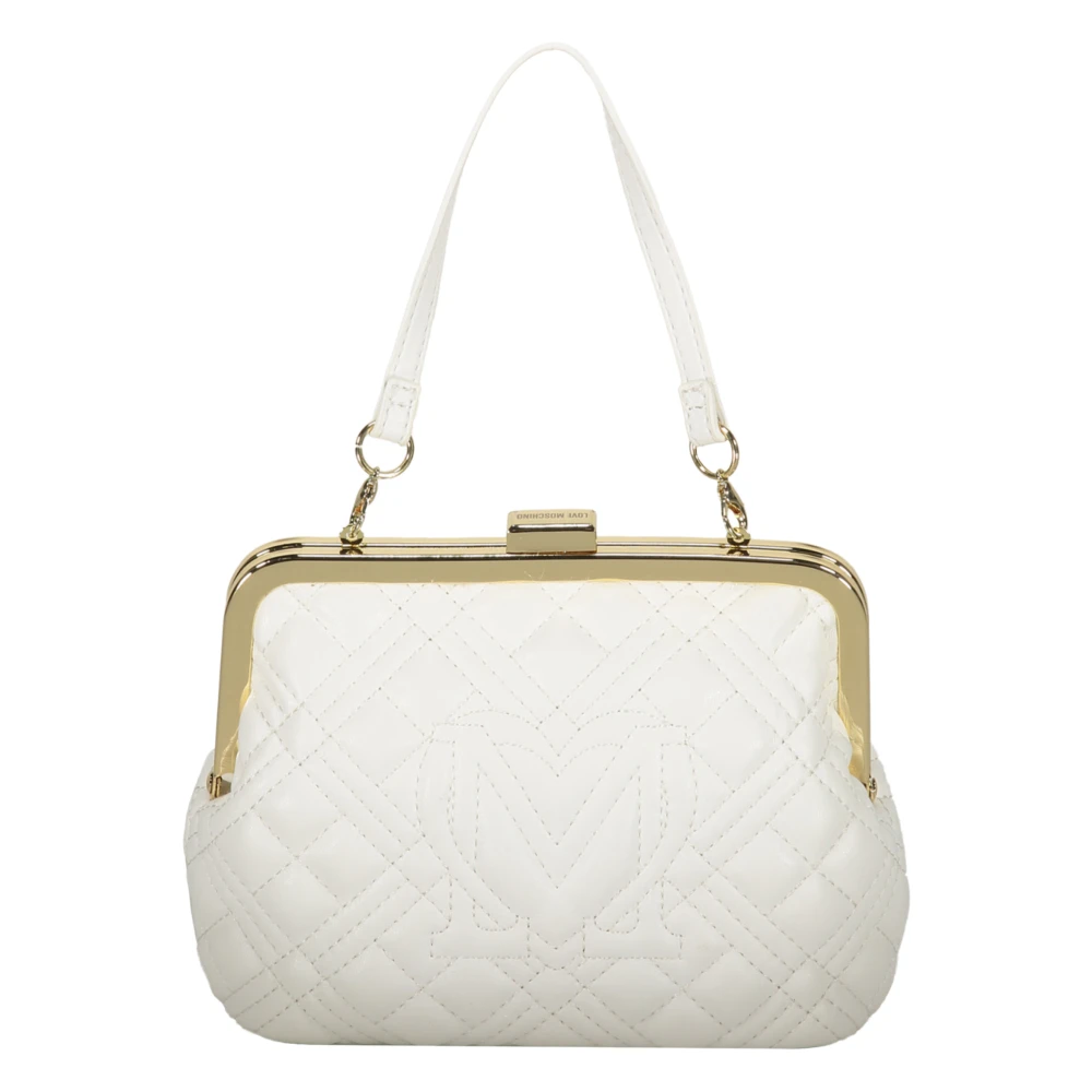 Love Moschino Gewatteerde Handtas met Afneembare Kettingriem White Dames
