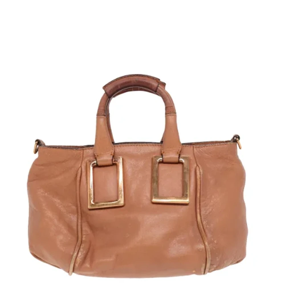 Chloé Pre-owned Leather handbags Beige Dames