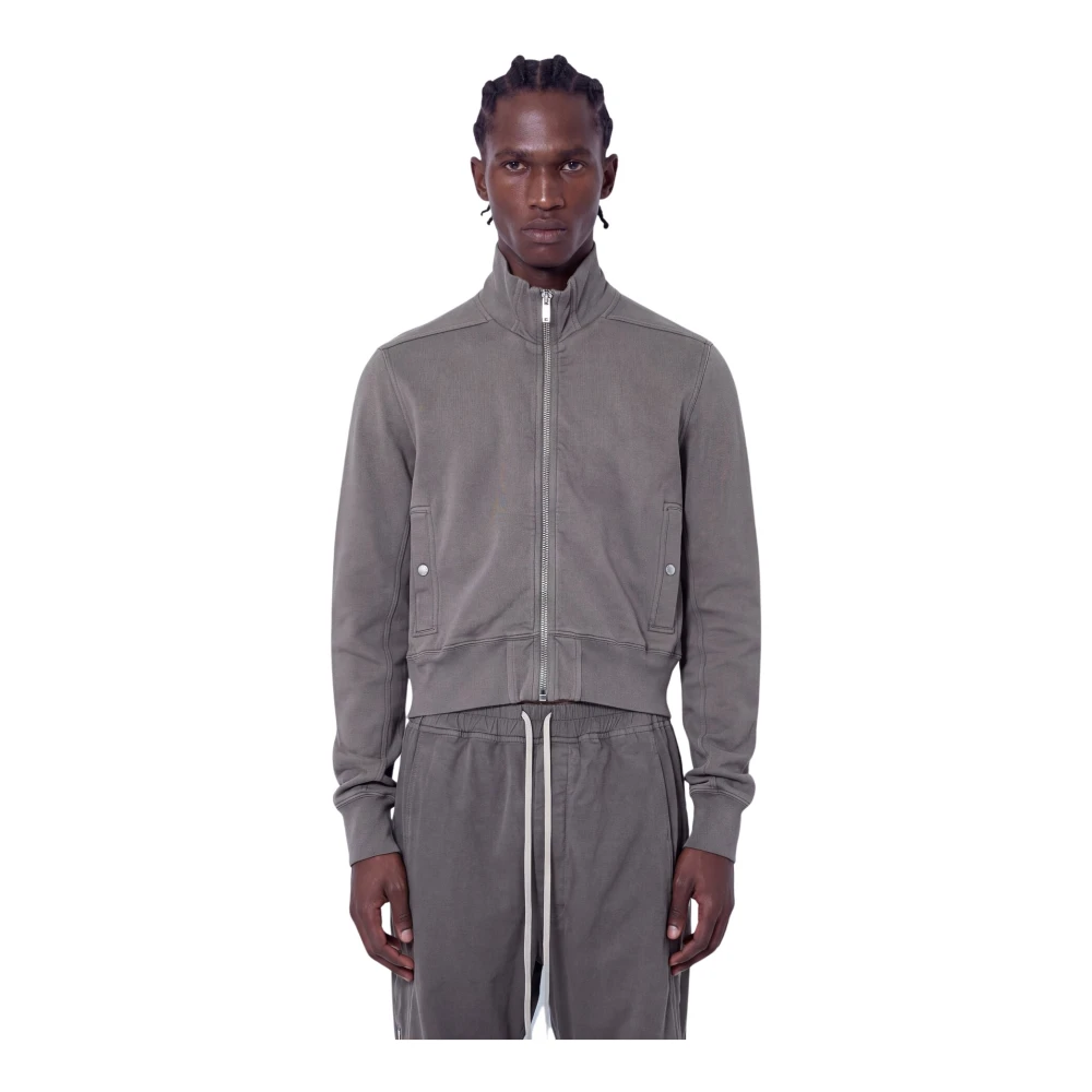 Rick Owens Drkshdw High Neck Zip-Up Jacket - Man Jackets Grey L - Immagine 3