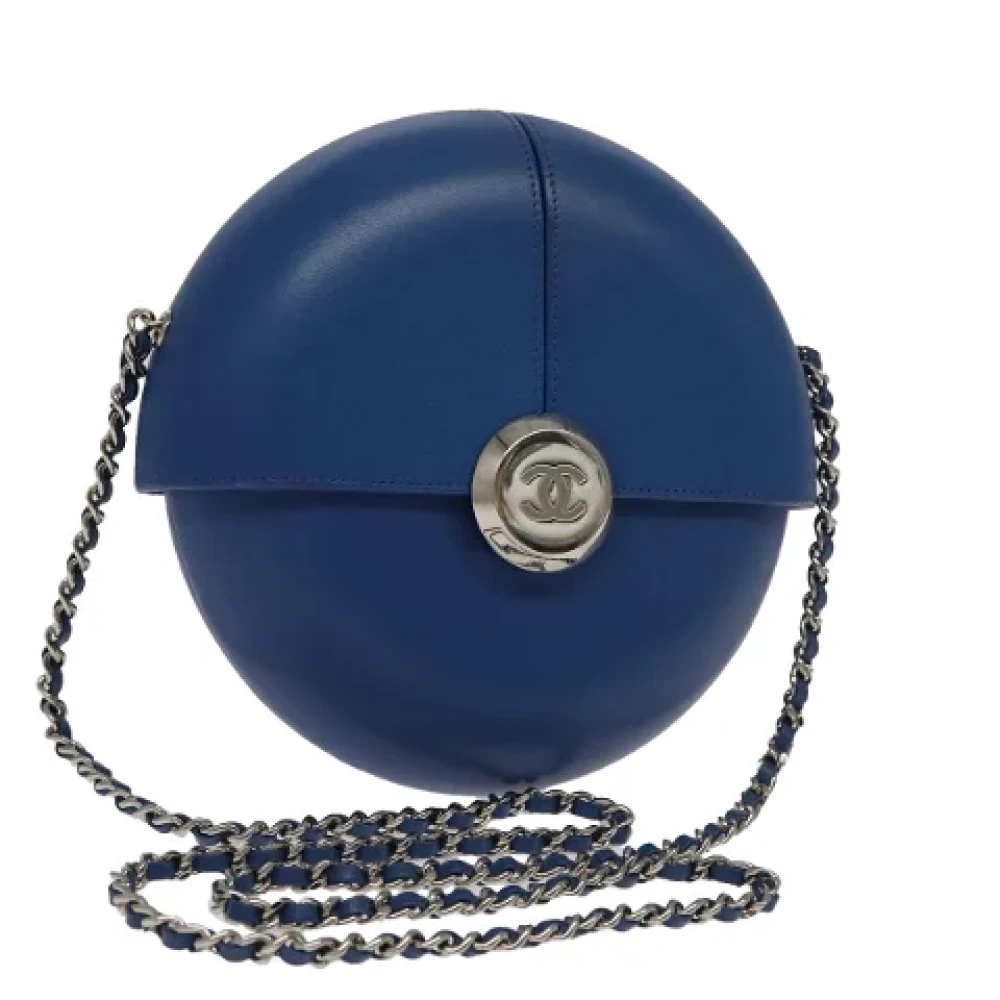 Chanel Vintage Pre-owned Leather shoulder-bags Blue Dames