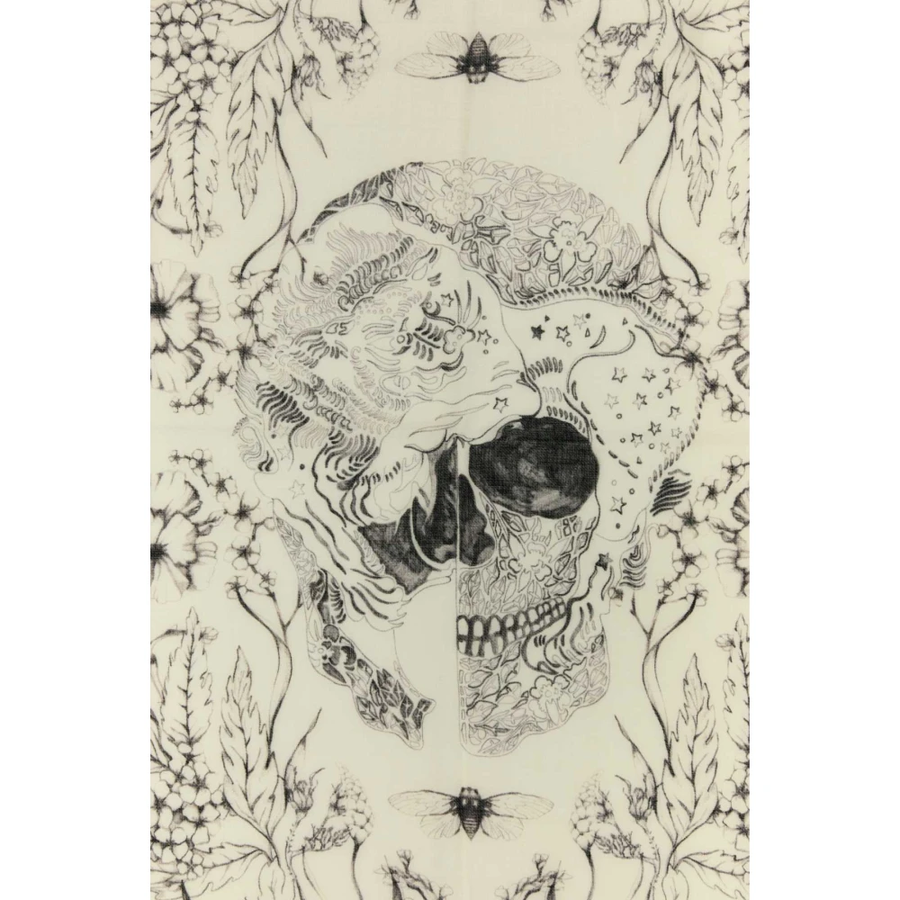 alexander mcqueen Wollen foulard met print Multicolor Dames