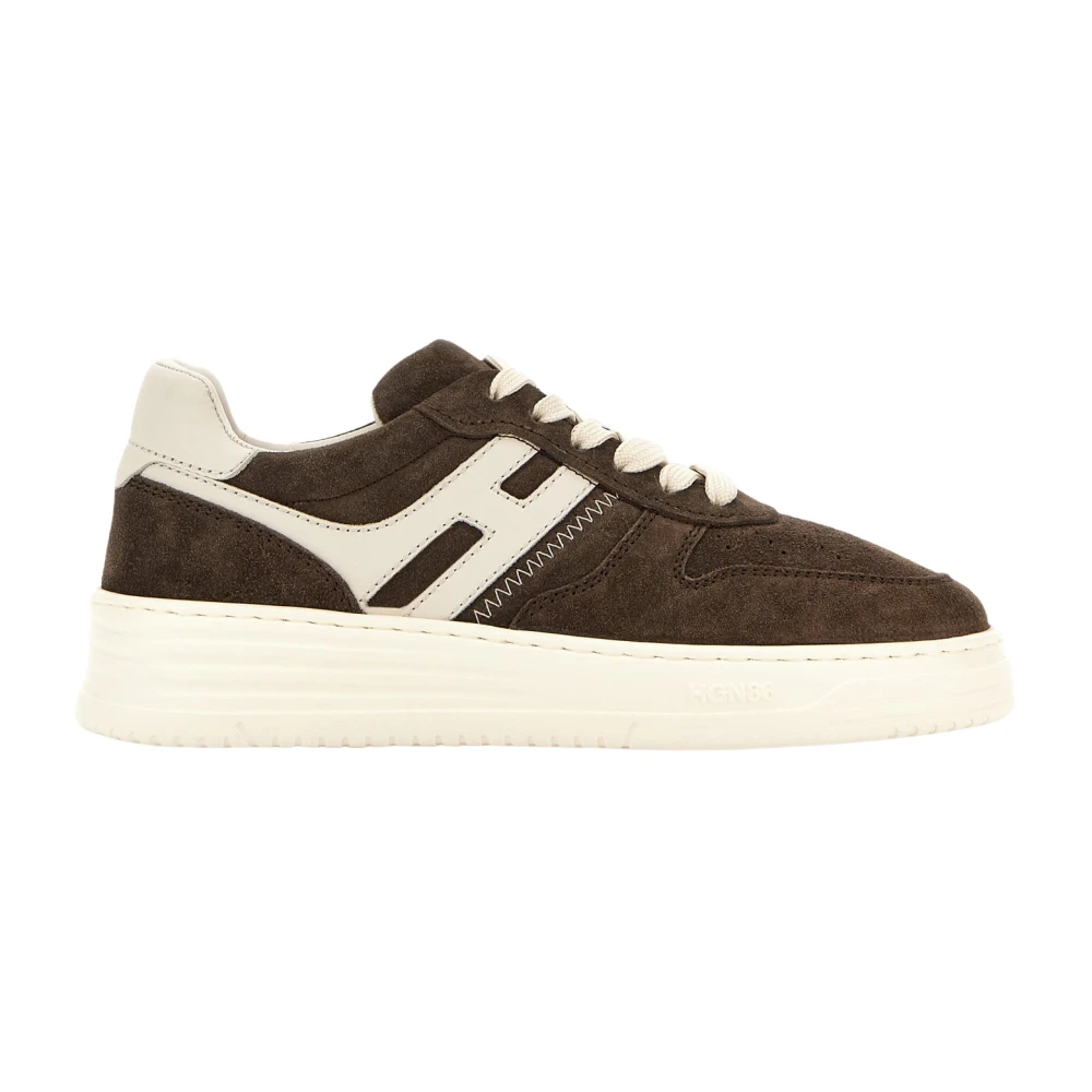 Hogan Donkerbruine Suède Sneakers Dames Schoenen