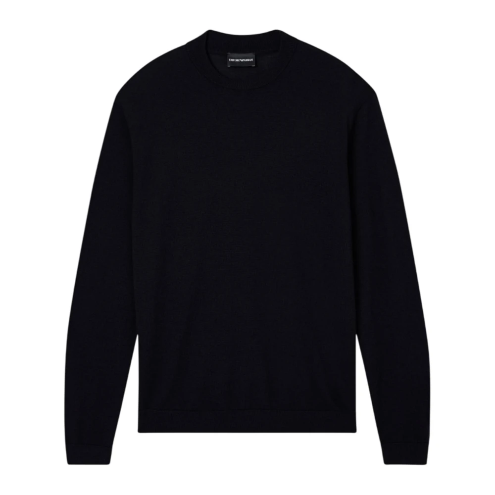 Emporio Armani Uomo Blu - Maglia Rasata Girocollo - Knitwear - S