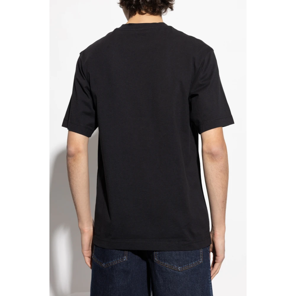 Burberry Katoenen T-shirt Black Heren