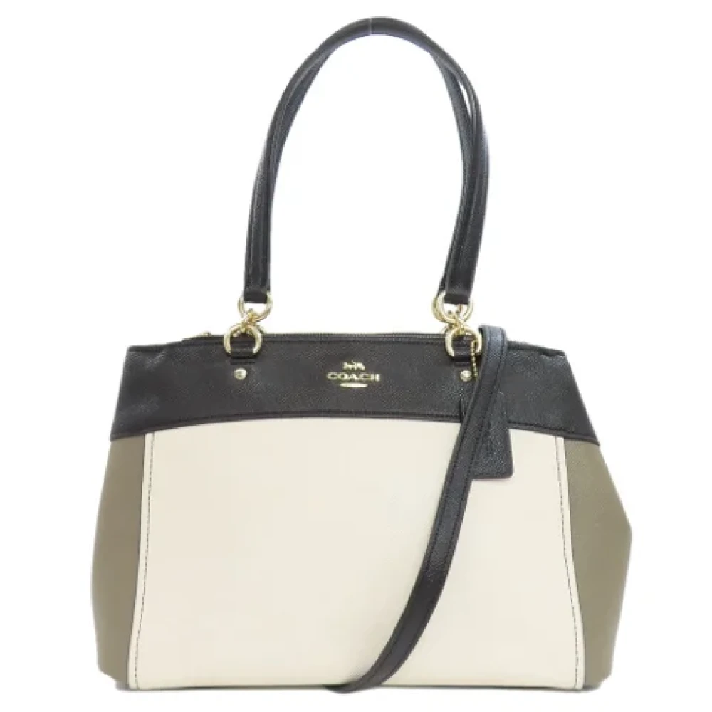 Coach Pre-owned Leather handbags White Dames