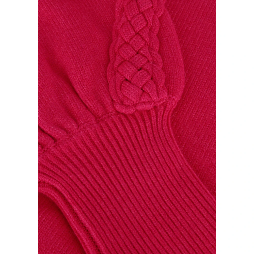 Minus Roze High Neck Gebreide Trui Pink Dames