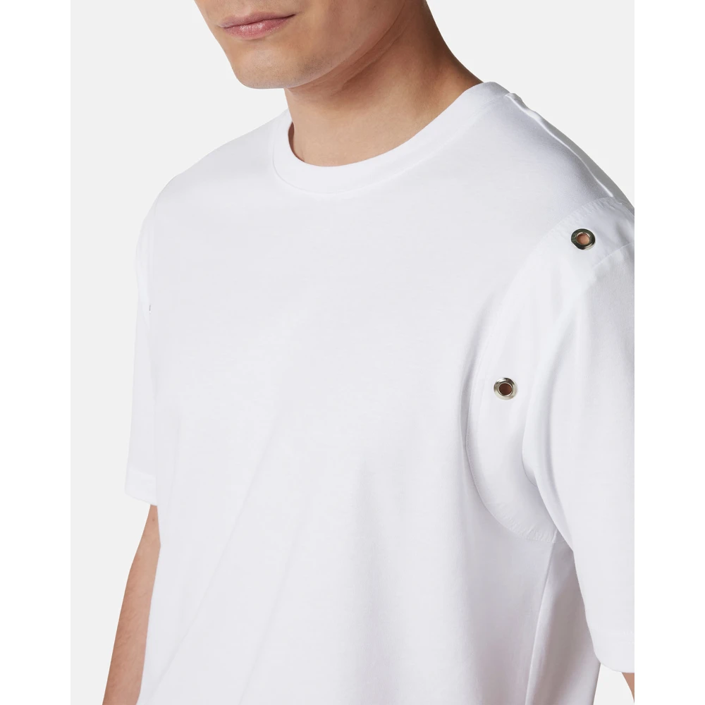 Iceberg Wit regular fit T-shirt van interlock stof White Heren