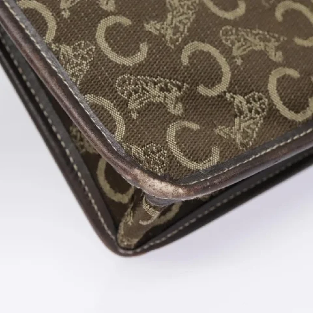 Celine Vintage Pre-owned Canvas clutches Brown Dames