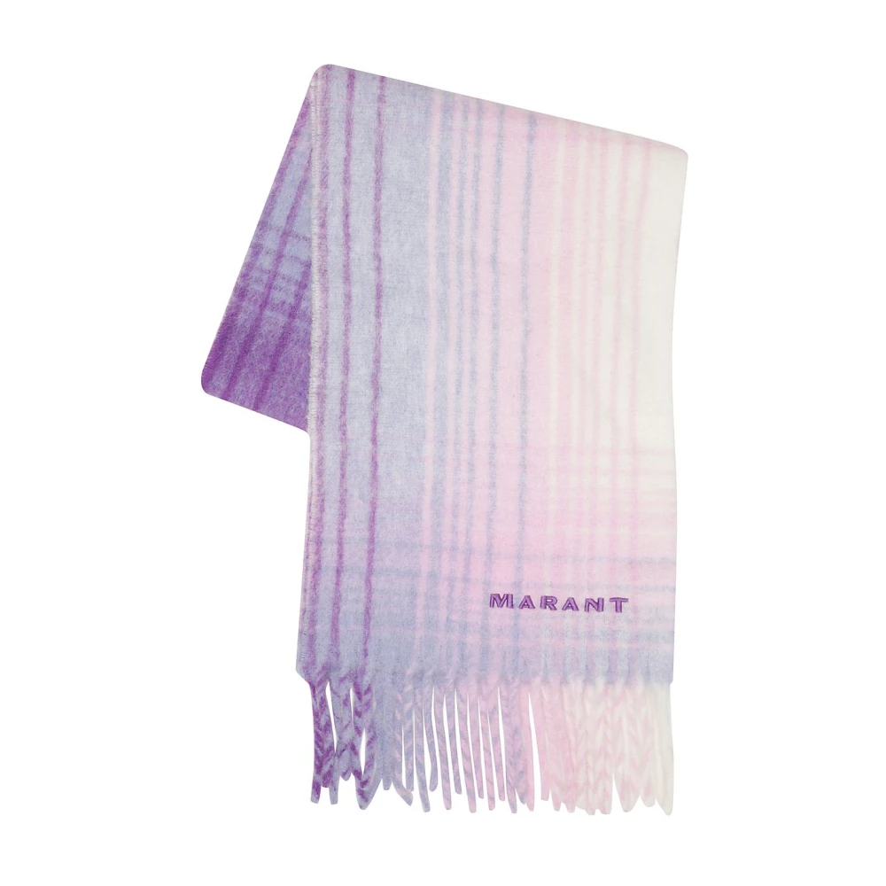 Isabel marant Geruite Alpaca Sjaal Firny Purple Heren