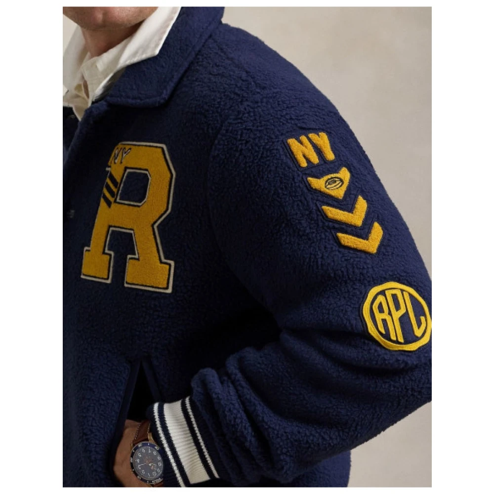 Polo Ralph Lauren Vintage Teddy Fleece Jack Blue Heren