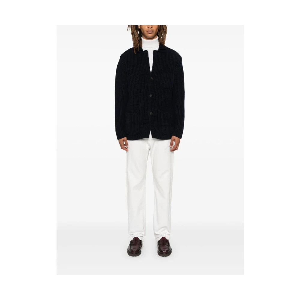 La Fileria Chunky Gebreid Navy Blauw Jack Blue Heren