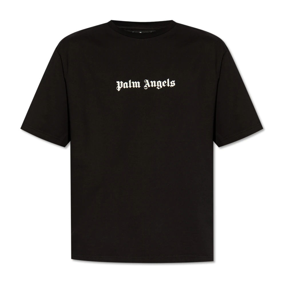 Palm Angels Men's Black T-Shirts,, T-Shirt With Logo Extra Small