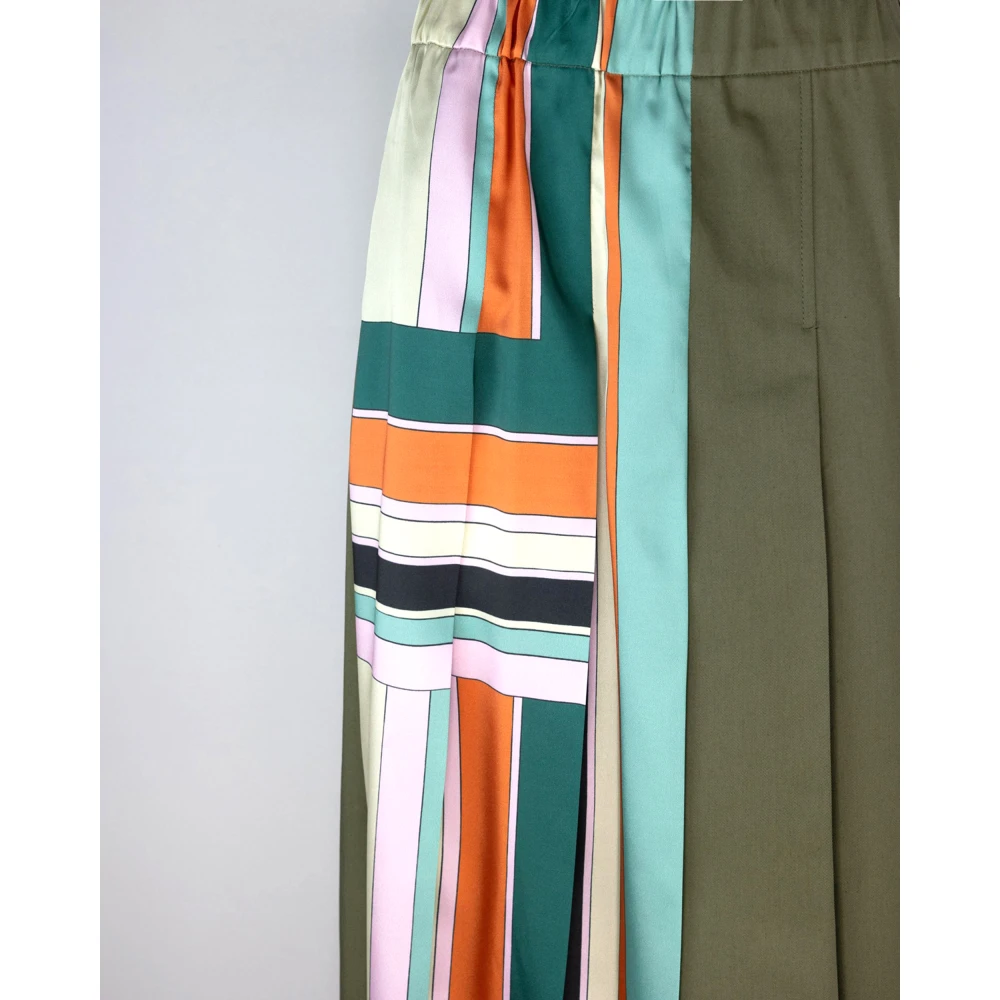 Max Mara Groene elastische rok met voorste split Green Dames