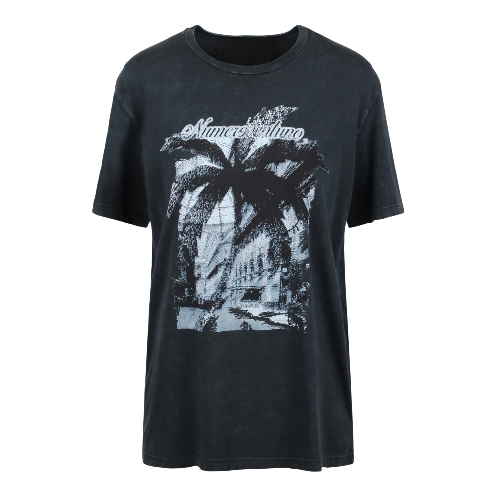 N21 Gedrukt Crew Neck T-shirt Black Dames